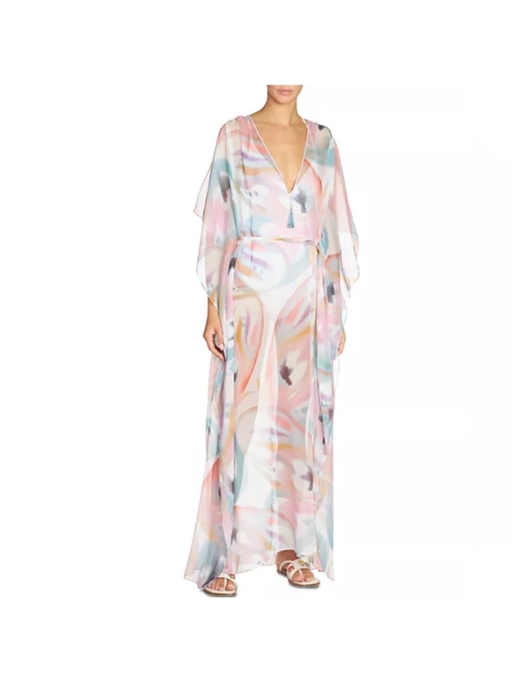 Etro Abito Mare Kaftan-Style Dress in Pastel (Made in Italy) Size 38, NWT $1,550 - Picture 7 of 15